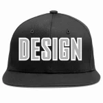 Custom Black Red-White Flat Eaves Sport Baseball Cap Design for Men/Women/Youth