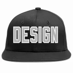 Custom Black Red-White Flat Eaves Sport Baseball Cap Design for Men/Women/Youth