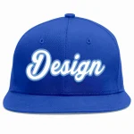 Custom Royal Royal-Orange Flat Eaves Sport Baseball Cap Design for Men/Women/Youth