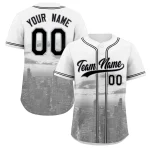 Custom White Black-Gray Chicago City Connect Baseball Jersey