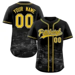 Custom Black Yellow-Black Pittsburgh City Connect Baseball Jersey