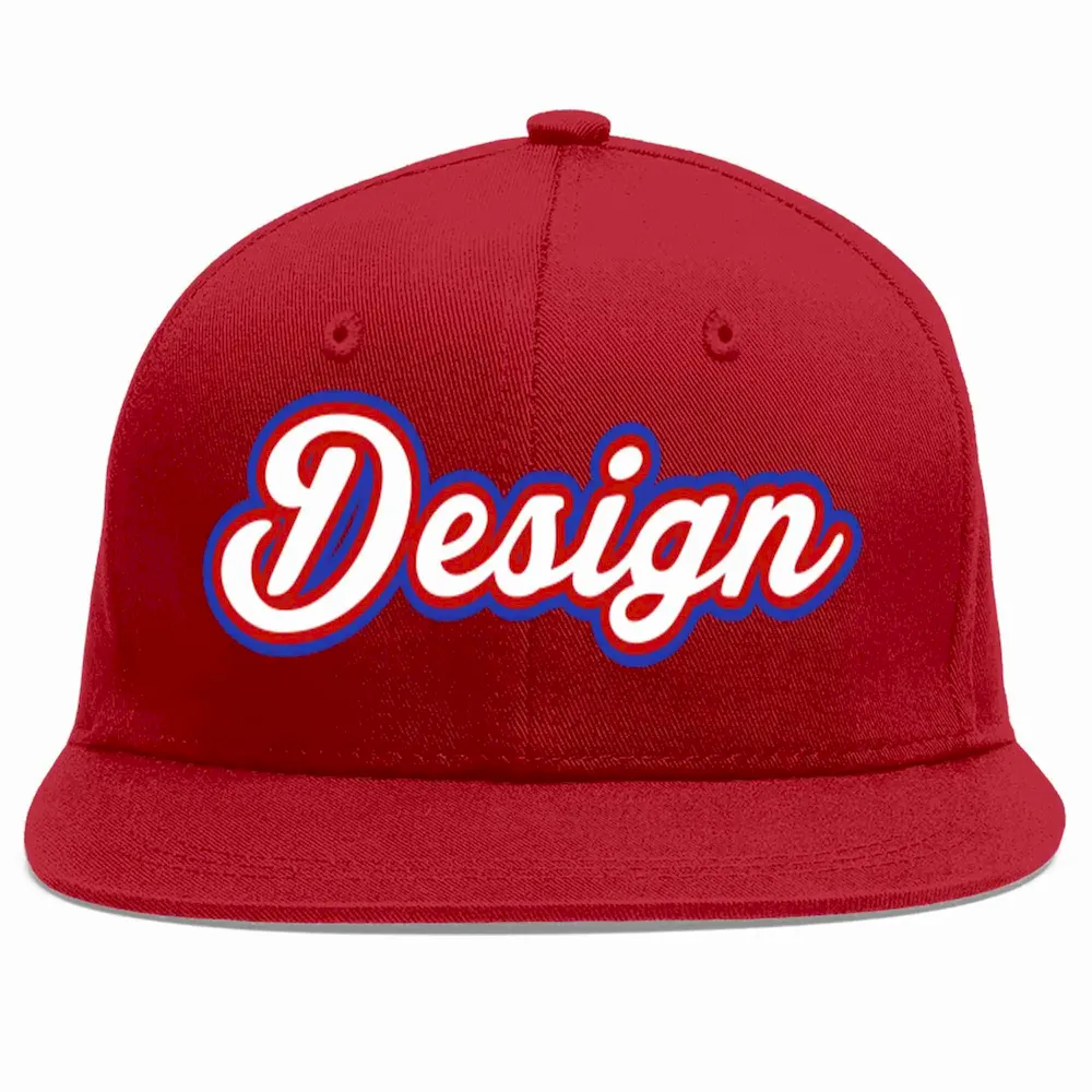 Custom Gold Royal-Red Personalized Gradient Font And Side Design Authentic Baseball Jersey