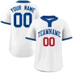 Custom Gray Navy Classic Style Authentic Two-Button Baseball Jersey