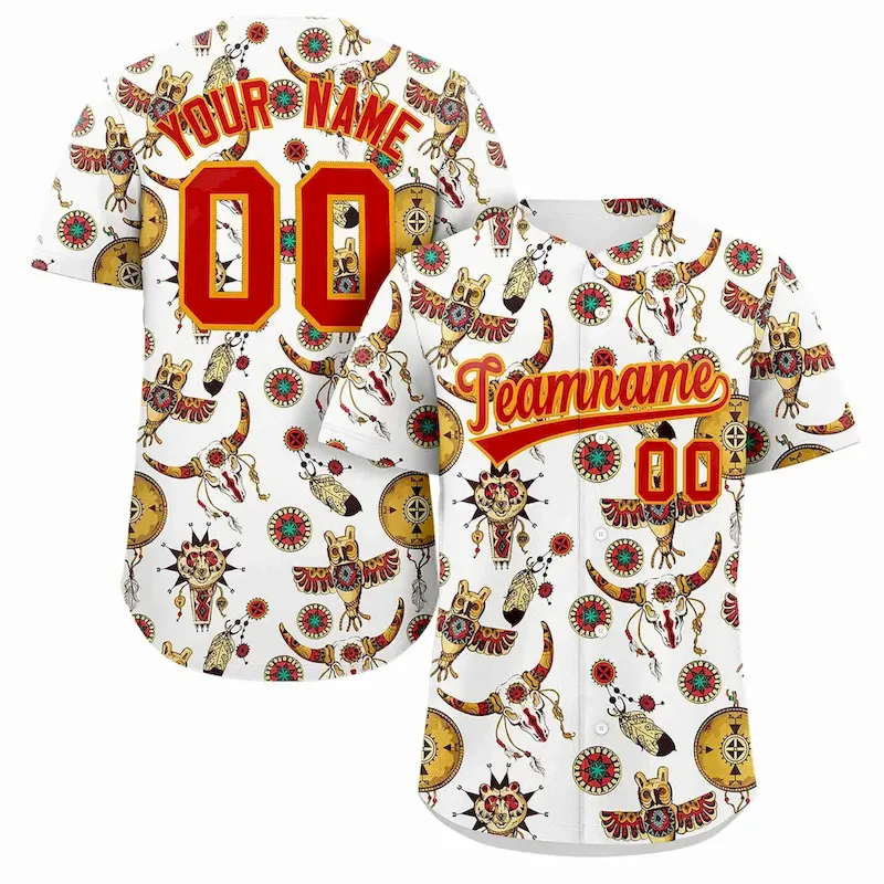 Custom White 3D Graffiti Pattern Personalized Design Authentic Baseball Jersey