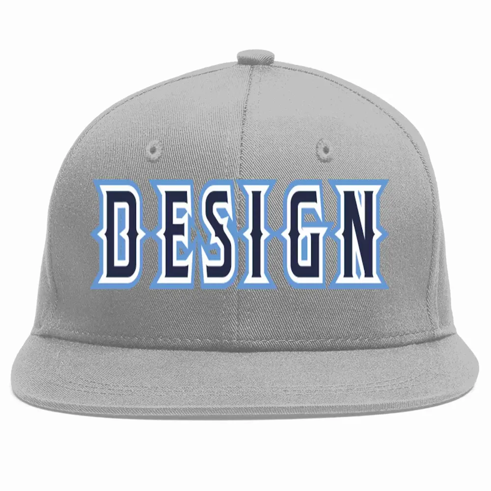 Custom Light Blue Navy Pinstripe Personalized Side Two-tone Authentic Baseball Jersey