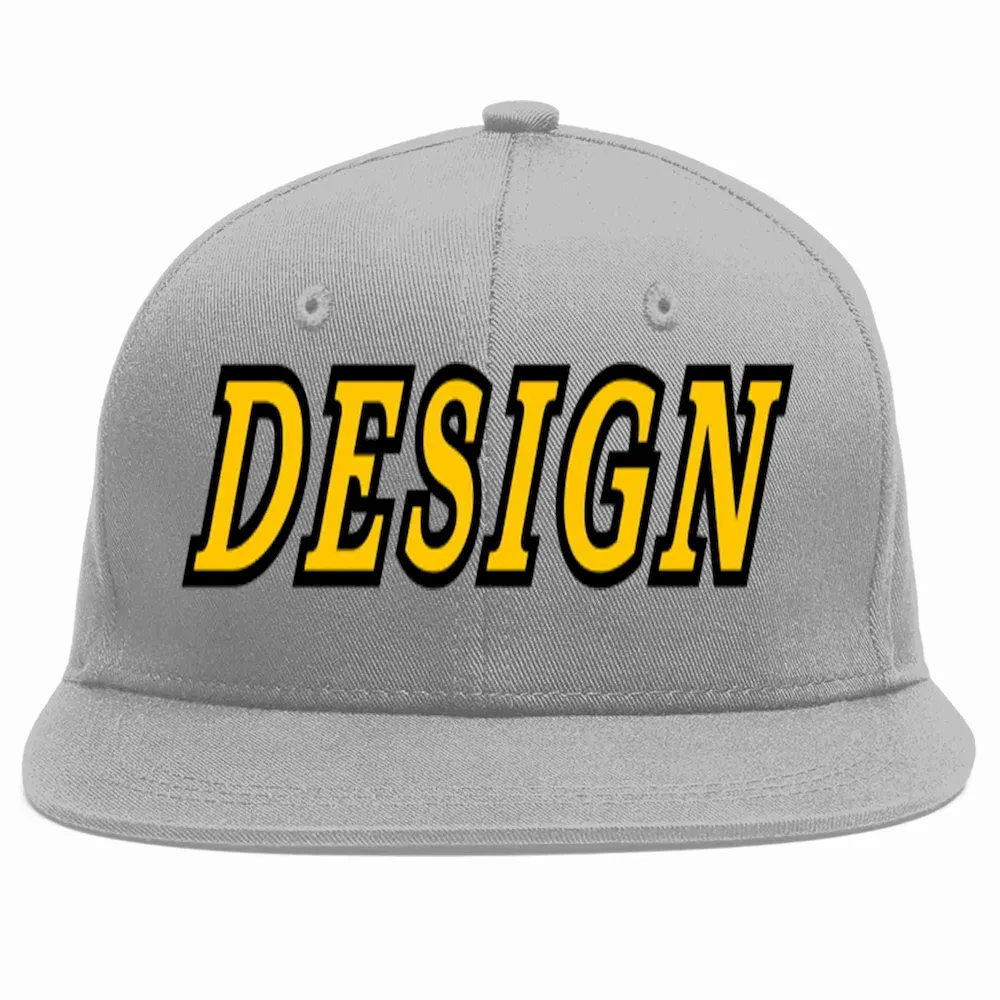 Custom Gray Royal-White Flat Eaves Sport Baseball Cap Design for Men/Women/Youth