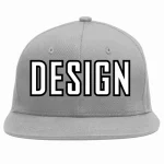 Custom Gray White-Black Flat Eaves Sport Baseball Cap Design for Men/Women/Youth