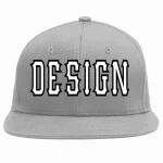 Custom Gray Royal-Red Flat Eaves Sport Baseball Cap Design for Men/Women/Youth