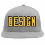 Custom Gray Royal-White Flat Eaves Sport Baseball Cap Design for Men/Women/Youth