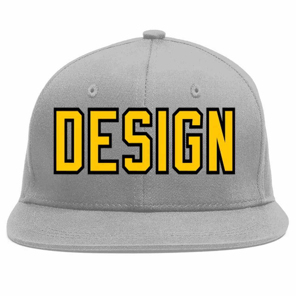Custom Gray Royal-White Flat Eaves Sport Baseball Cap Design for Men/Women/Youth