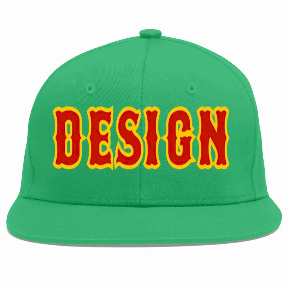 Custom Green Old Gold Pinstripe Personalized Gradient Authentic Baseball Jersey
