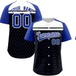 Custom Black Silver-White Raglan Sleeve Personalized Star Print Authentic Baseball Jersey
