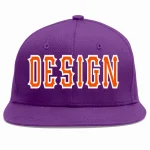 Custom Purple White-Red Flat Eaves Sport Baseball Cap Design for Men/Women/Youth