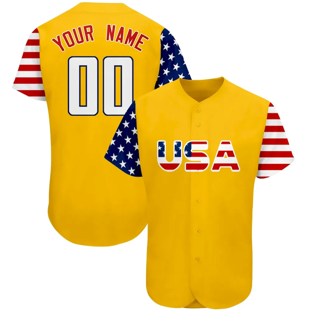 Custom Powder Blue White-Red American Flag Authentic Baseball Jersey