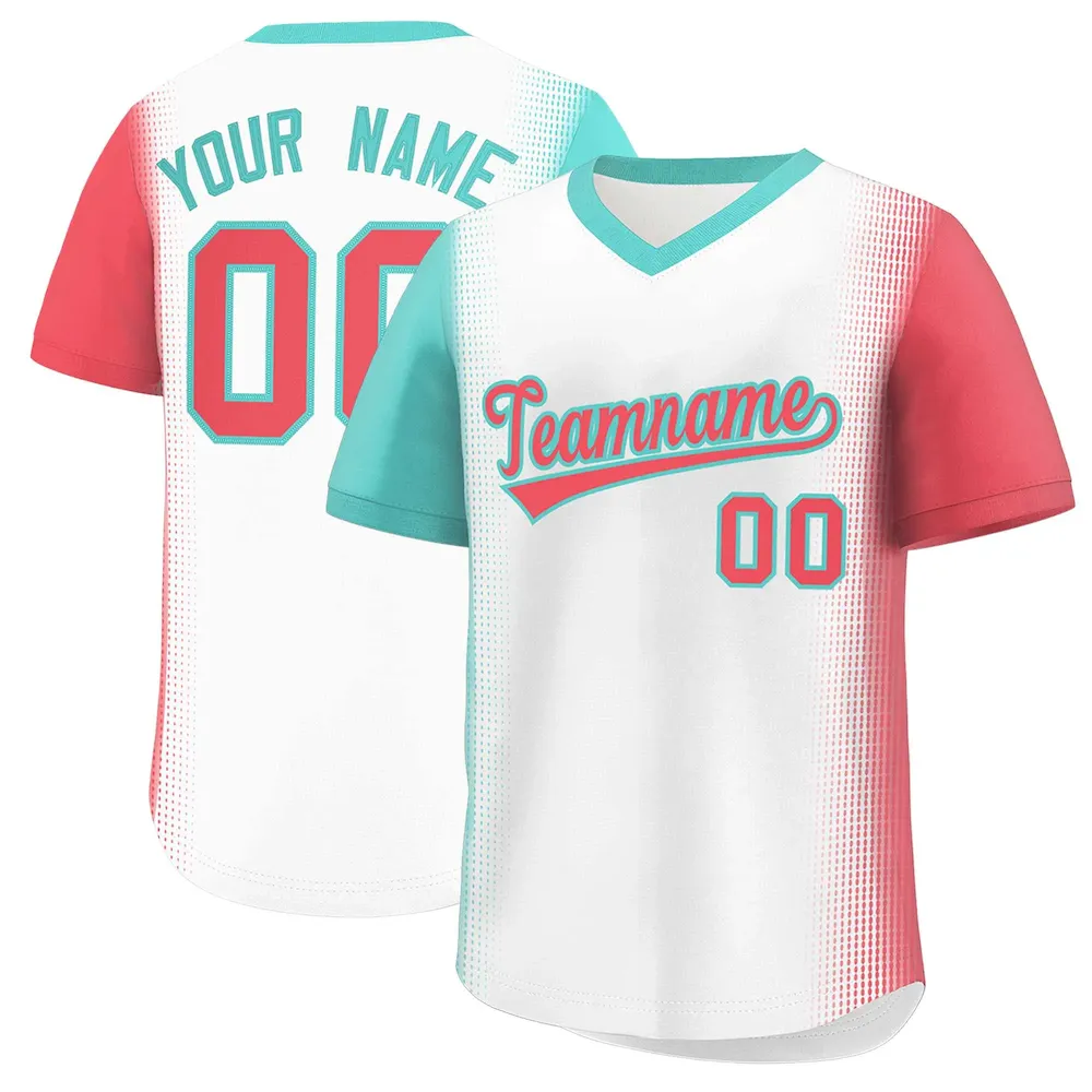 Custom White Orange-Aqua Personalized Raglan Sleeves Authentic Pullover Baseball Jersey