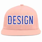 Custom Pink Royal-White Flat Eaves Sport Baseball Cap Design for Men/Women/Youth