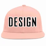 Custom Pink Black-White Flat Eaves Sport Baseball Cap Design for Men/Women/Youth