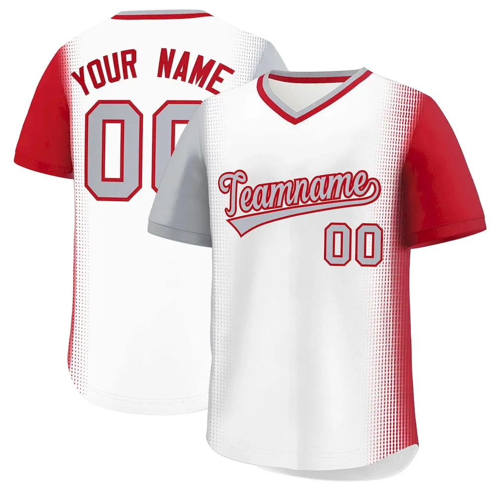 Custom White Purple-Gray Personalized Raglan Sleeves Authentic Pullover Baseball Jersey