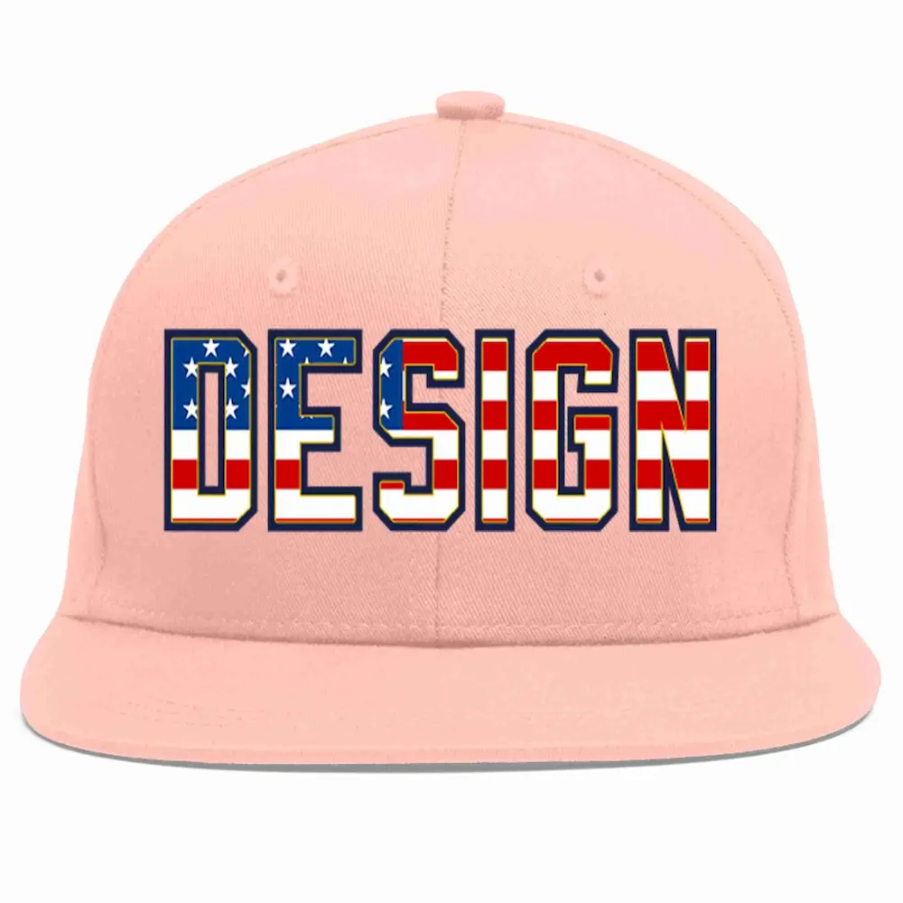 Custom Pink Black-White Flat Eaves Sport Baseball Cap Design for Men/Women/Youth