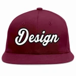 Custom Crimson White-Black Flat Eaves Sport Baseball Cap Design for Men/Women/Youth
