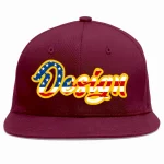 Custom Crimson Black-White Flat Eaves Sport Baseball Cap Design for Men/Women/Youth