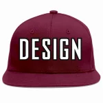 Custom Crimson White-Black Flat Eaves Sport Baseball Cap Design for Men/Women/Youth