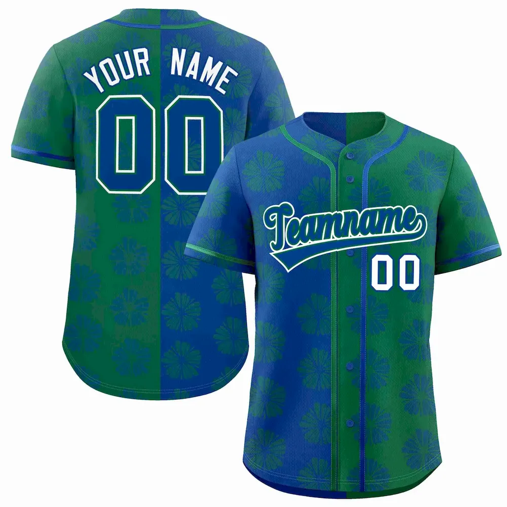 Custom Aqua Black-White Split Fashion Authentic Baseball Jersey