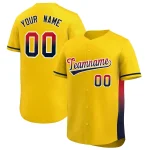 Custom Orange Neon Green-Gold Personalized Gradient Font And Side Design Authentic Baseball Jersey