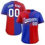 Custom Royal Red Personalized Symmetrical Gradient Design Authentic Baseball Jersey