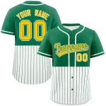 Custom Navy White Personalized Half Stripe Design Authentic Baseball Jersey