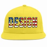 Custom Light Gold Vintage USA Flag-Gold Flat Eaves Sport Baseball Cap Design for Men/Women/Youth