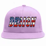 Custom Light Purple Vintage USA Flag-Gold Flat Eaves Sport Baseball Cap Design for Men/Women/Youth