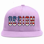 Custom Light Purple White-Aqua Flat Eaves Sport Baseball Cap Design for Men/Women/Youth