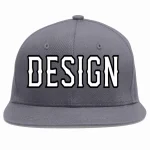Custom Dark Gray Royal-Red Flat Eaves Sport Baseball Cap Design for Men/Women/Youth
