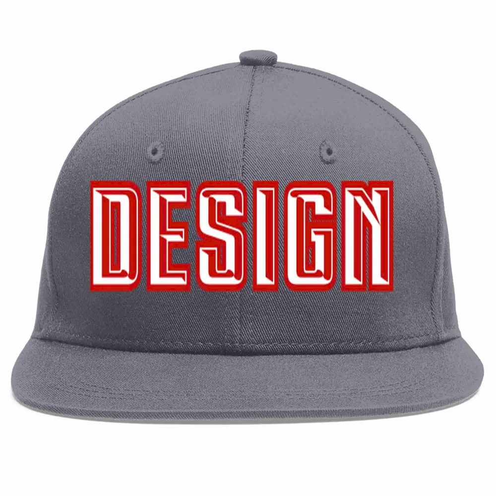Custom Dark Gray Aqua-Black Flat Eaves Sport Baseball Cap Design for Men/Women/Youth