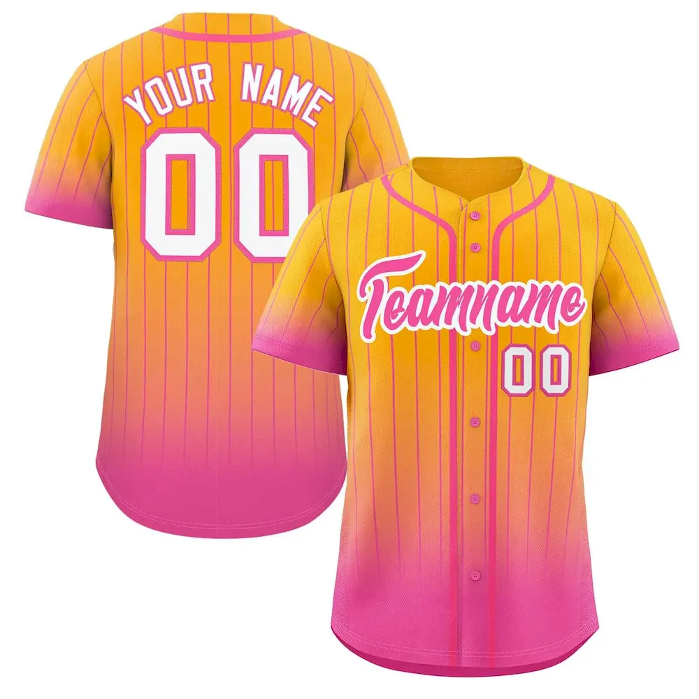 Custom Crimson Cream-Black Gradient Stripe Fashion Authentic Baseball Jersey