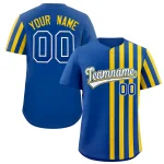 Custom Powder Blue White Thick Stripe Fashion Design Authentic Baseball Jersey