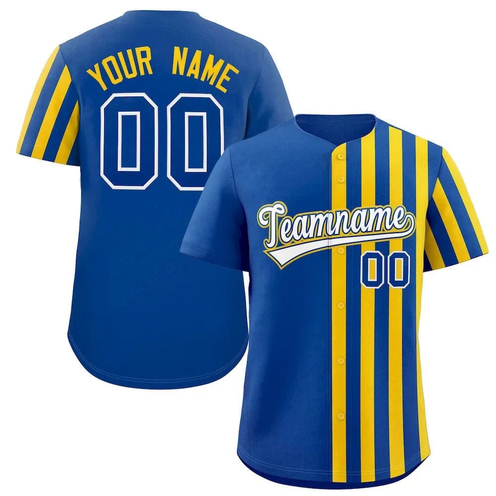 Custom Powder Blue White Thick Stripe Fashion Design Authentic Baseball Jersey