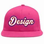 Custom Rose Red White-Red Flat Eaves Sport Baseball Cap Design for Men/Women/Youth