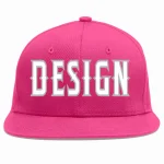 Custom Rose Red White-Gray Flat Eaves Sport Baseball Cap Design for Men/Women/Youth