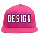 Custom Rose Red White-Red Flat Eaves Sport Baseball Cap Design for Men/Women/Youth