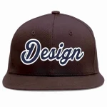 Custom Brown Black-Red Flat Eaves Sport Baseball Cap Design for Men/Women/Youth