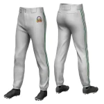 Custom Gray Crimson Gold-Crimson Classic Fit Stretch Practice Pull-up Baseball Pants