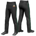 Custom Black Kelly Green Classic Fit Stretch Practice Loose-fit Baseball Pants
