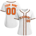 Custom Royal Orange-Black Classic Style Baseball Jersey For Women