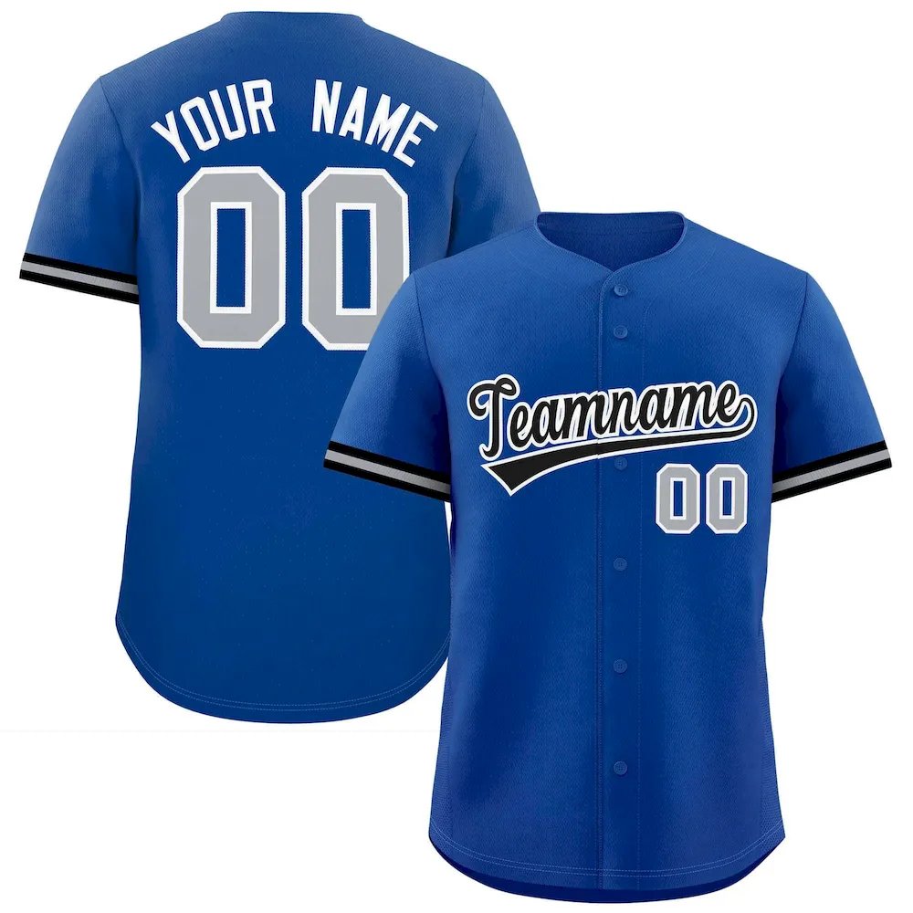 Custom White Navy Full Button Design Authentic Baseball Jersey