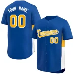 Custom Royal Orange-White Personalized Side Two-Tone Design Authentic Baseball Jersey