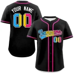 Custom Black Pansexuality For Pride Month Classic Style Authentic Baseball Jersey