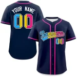 Custom Navy Pansexuality For Pride Month Classic Style Authentic Baseball Jersey