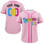 Custom Light Pink Pansexuality For Pride Month Classic Style Authentic Baseball Jersey
